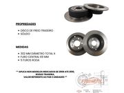 Disco Freio Traseiro Hyundai Santa Fé 2.7 V6 24V 2006 ate 2010 (Par) - 119219