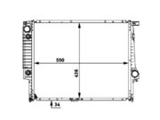 Radiador Bmw 320i/ 323i/ 325i/ 328i 2.0/2.5 1982 ate 1998 (Serie 3 E30/E36) - 120290