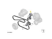 Tensor Correia Alternador BMW X3 2.5/3.0 6CC 24V 2005 ate 2010 (MT N52B/Serie E83) - 123982